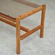 Table basse style chalet bois massif et verre  République Tchèque 1970