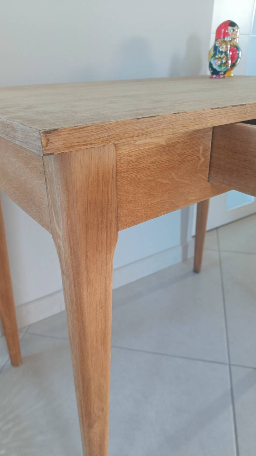 Raw wood desk, 1960s