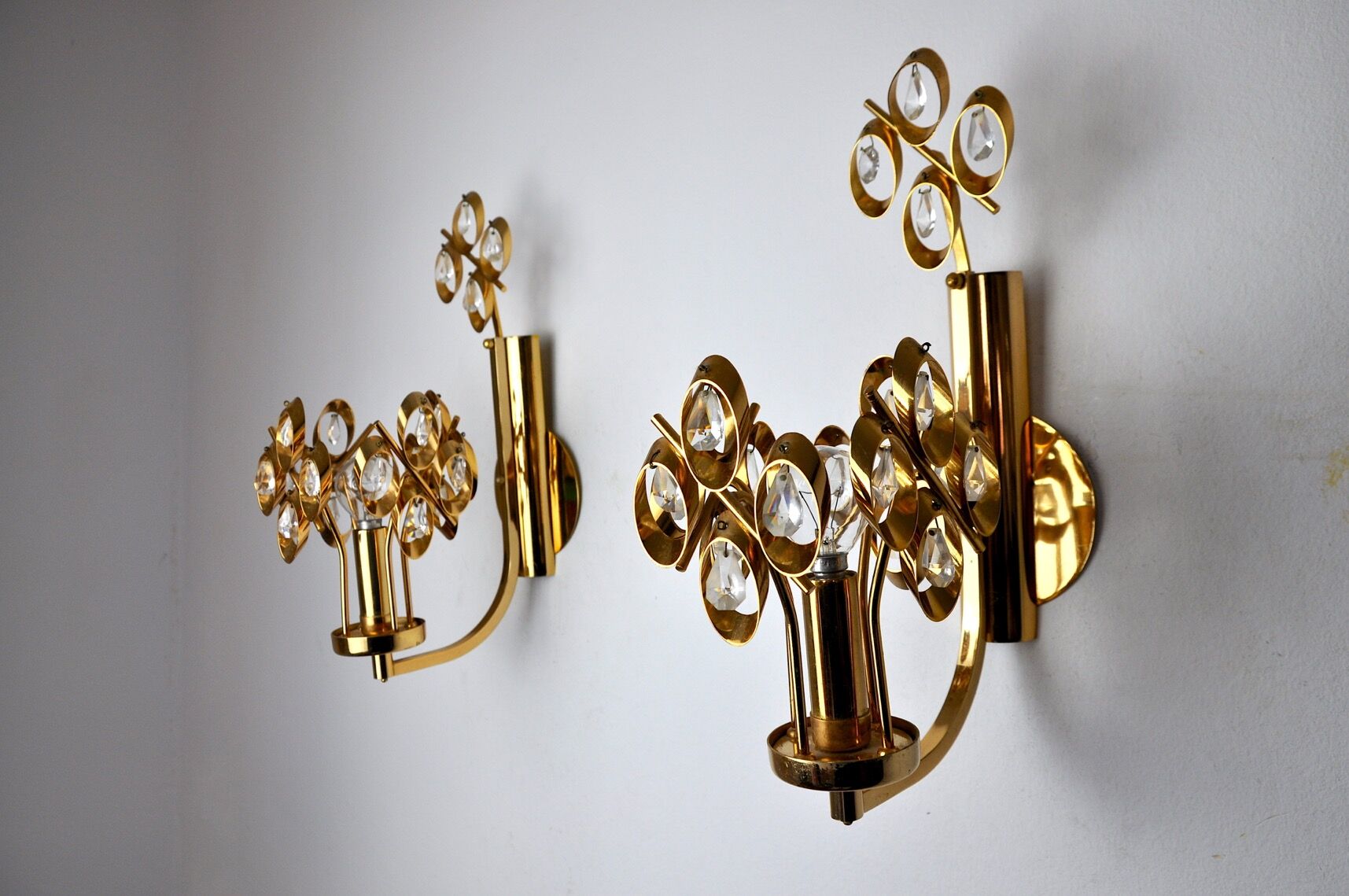 Pair of Palwa wall lamps by Ernest Palm, 1960, Spain