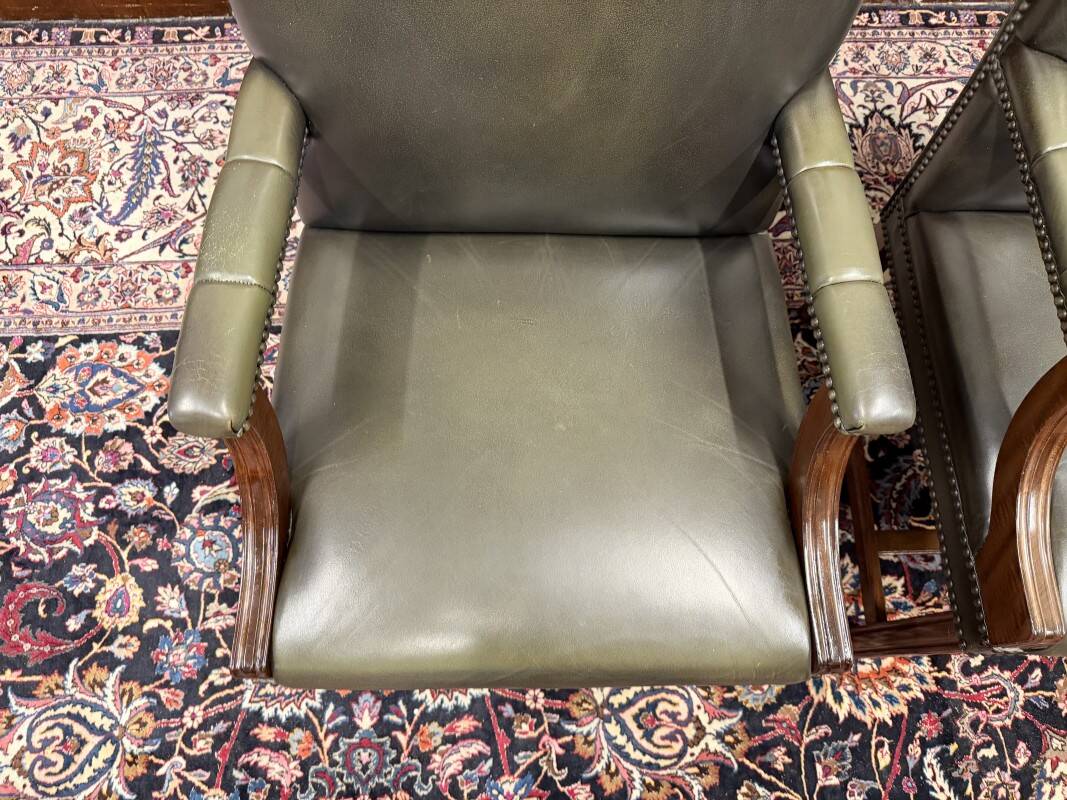 Set of Classic English Chesterfield Desk Chairs