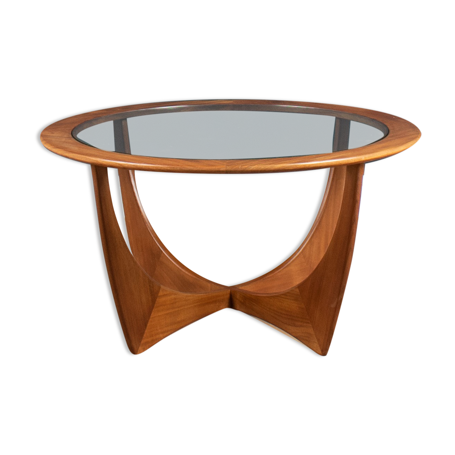 Retro Teak 1960s G Plan Fresco Astro Teak & Glass Coffee Table