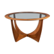Retro Teak 1960s G Plan Fresco Astro Teak & Glass Coffee Table