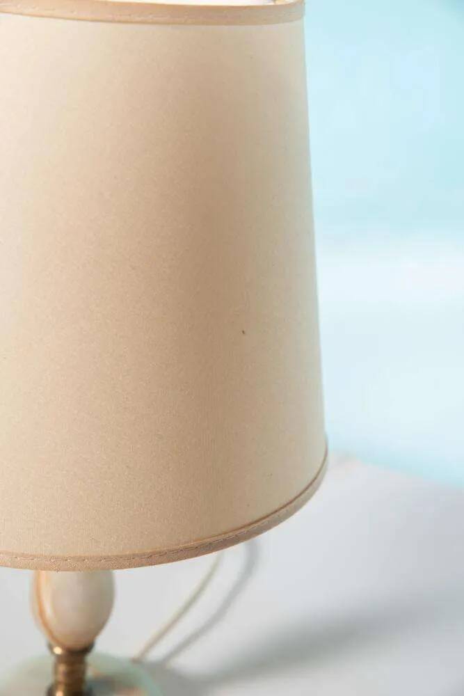 Bohemian table lamp from the 60s/70s, onyx and brass regency.