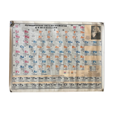 Tableau périodique avec éléments Mendeleïev Original 1972 Poster Chimie