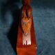 Pair of art deco wooden bookends with greyhounds