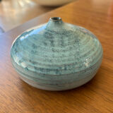 Vase, soliflore, sea urchin, ceramic, blue, to be identified.