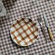 La Redoute x Selency set of 4 brown dessert plates