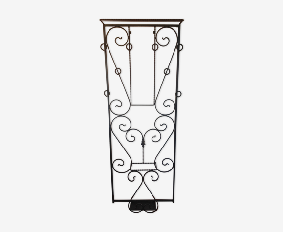 Porte manteaux en fer forgé noir 50/60