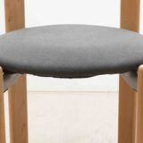 Bruno Rey chair by Kusch & Co upholstered in anthracite grey and beech