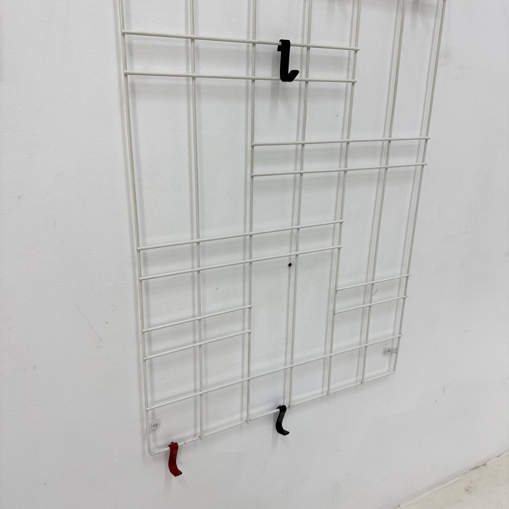 Vintage wire metal wall coat rack , 1960s
