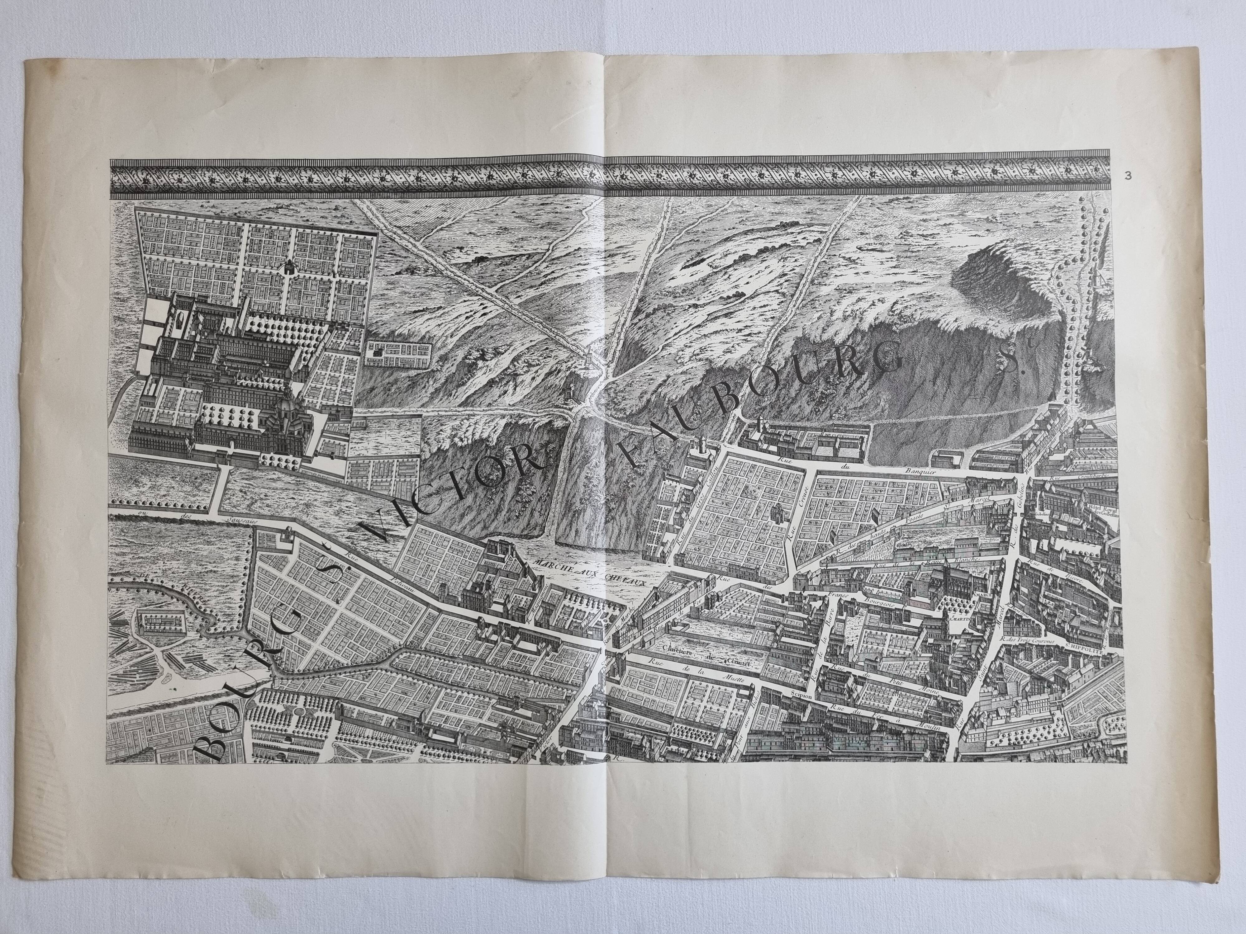 Plan of Paris in the eighteenth century in 20 plates after Turgot, 1900