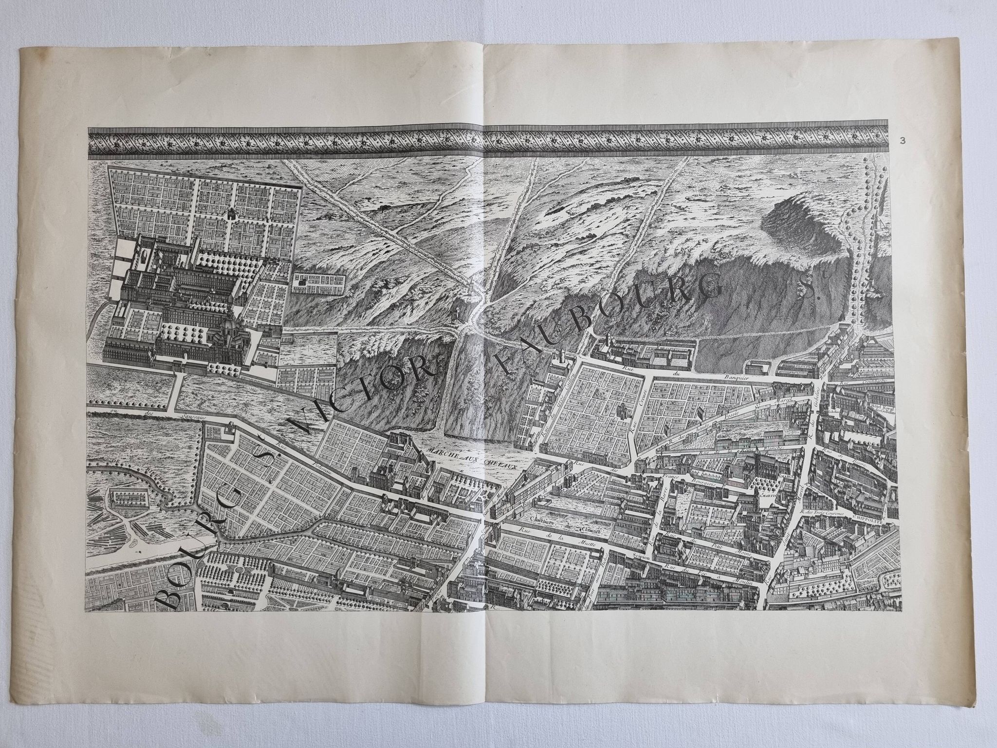 Plan of Paris in the eighteenth century in 20 plates after Turgot, 1900