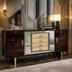 Italian 1940s Art Deco Sideboard in Macassar, Parchment, Attr. Osvaldo Bors
