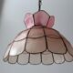 Suspension in pink mother-of-pearl gradient and brass 60s