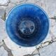 Cache-pot en céramique bleue