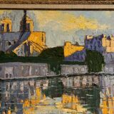 Oil on canvas "Paris Notre-Dame" by Salvatore Verniti, 2012