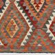 Wine Red & Green Geometric Kilim Rug, 155x268Cm