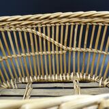 Basket or old wicker laundry basket