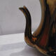 Jersey earthenware teapot - bronze color