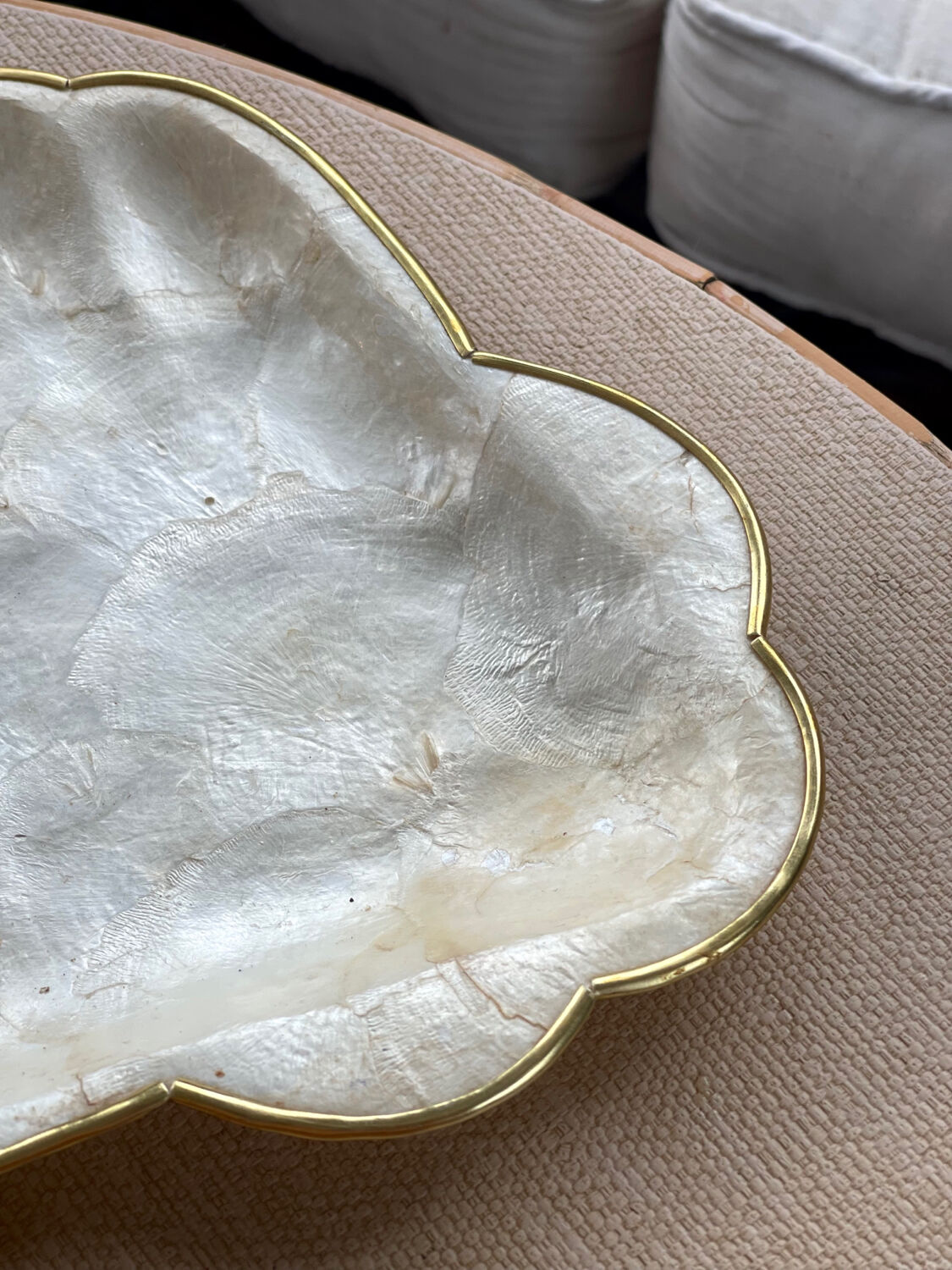 Vide poche coquille nacre et laiton