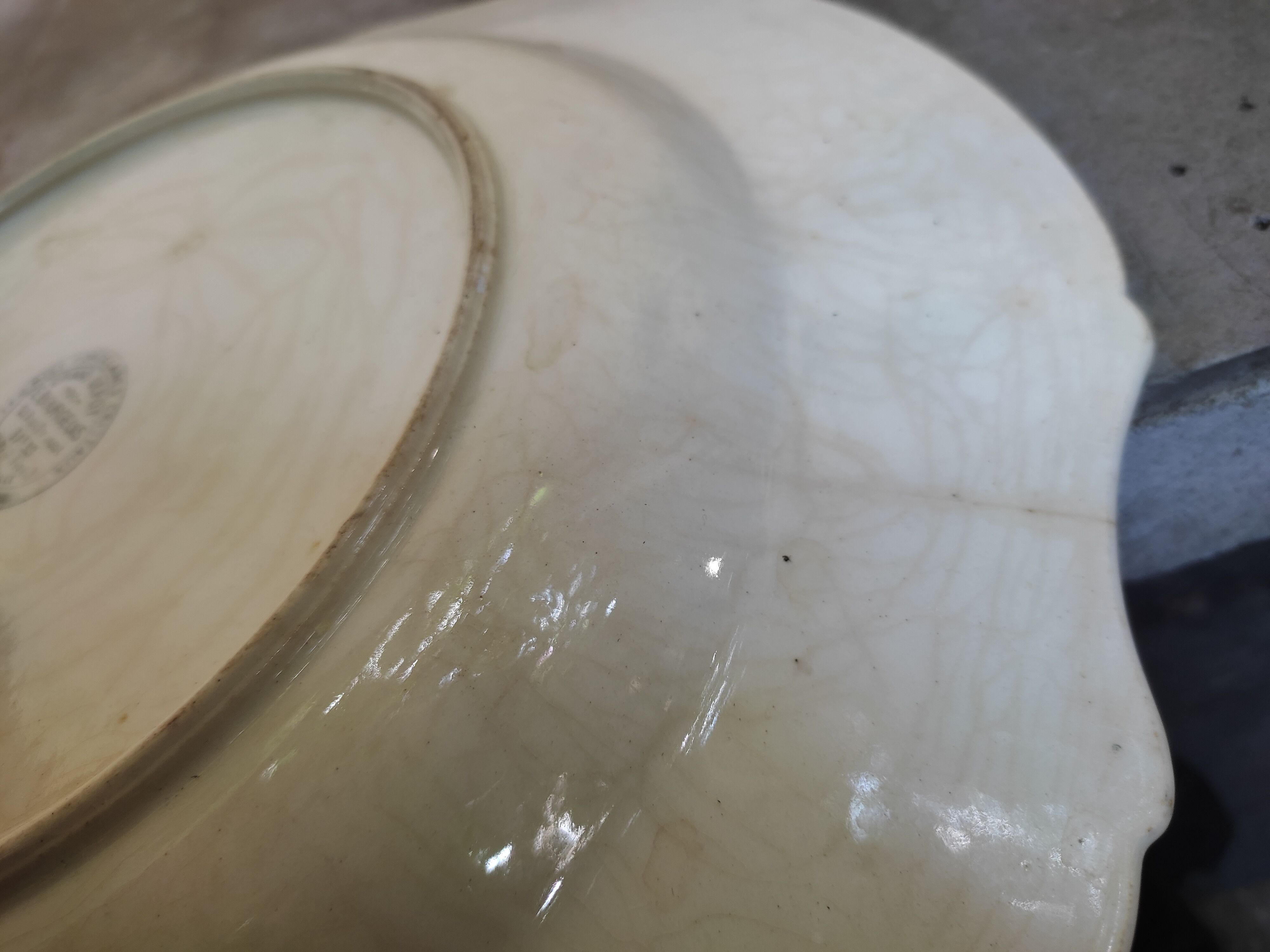 Hollow earthenware dish by Gien