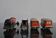 Tin litho brand LR spring-loaded toy locomotive
