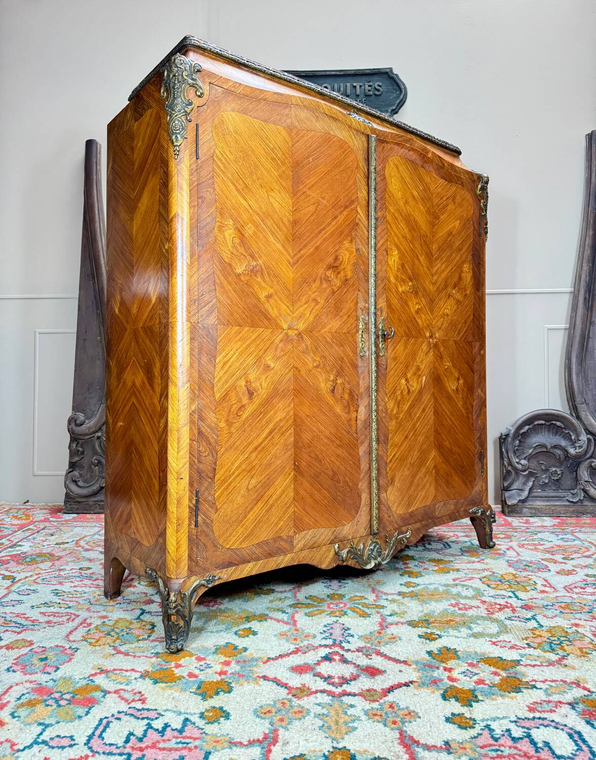 Maison Jansen, Louis XV Style Marquetry Bookcase Stamped XI