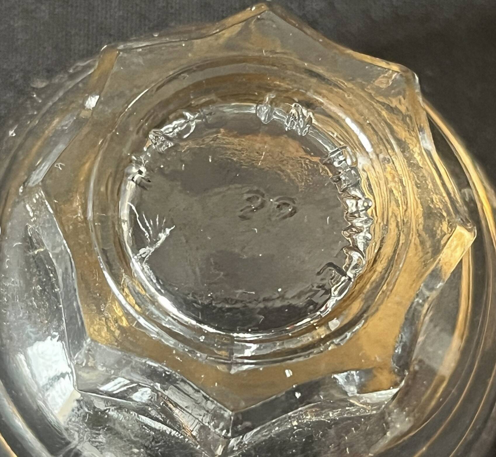 Lot de 6 verres en verre doré à l'or fin - vintage 1940 - verres à liqueur