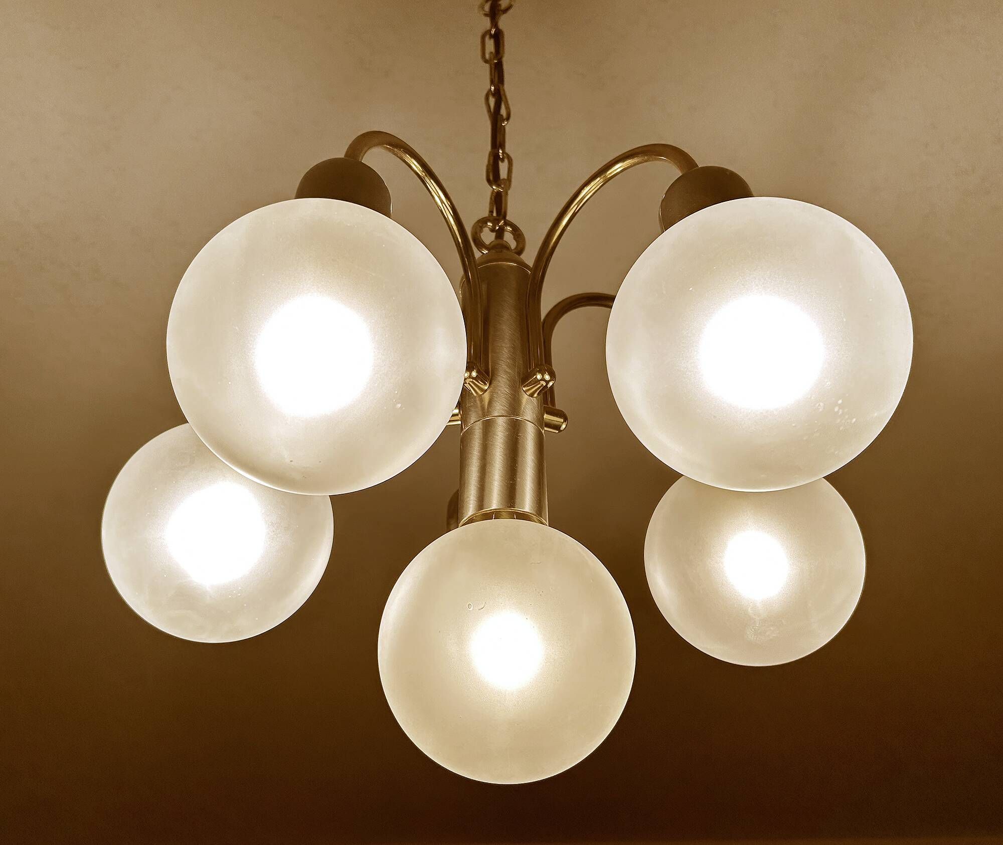 Vintage Cascade Pendant Light, 70s
