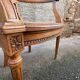 American office chair Louis XVI style wood and caning 1900