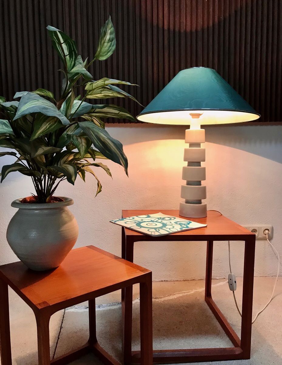 Sculptural Glazed Ceramic Art Table Lamp, Germany 1960s