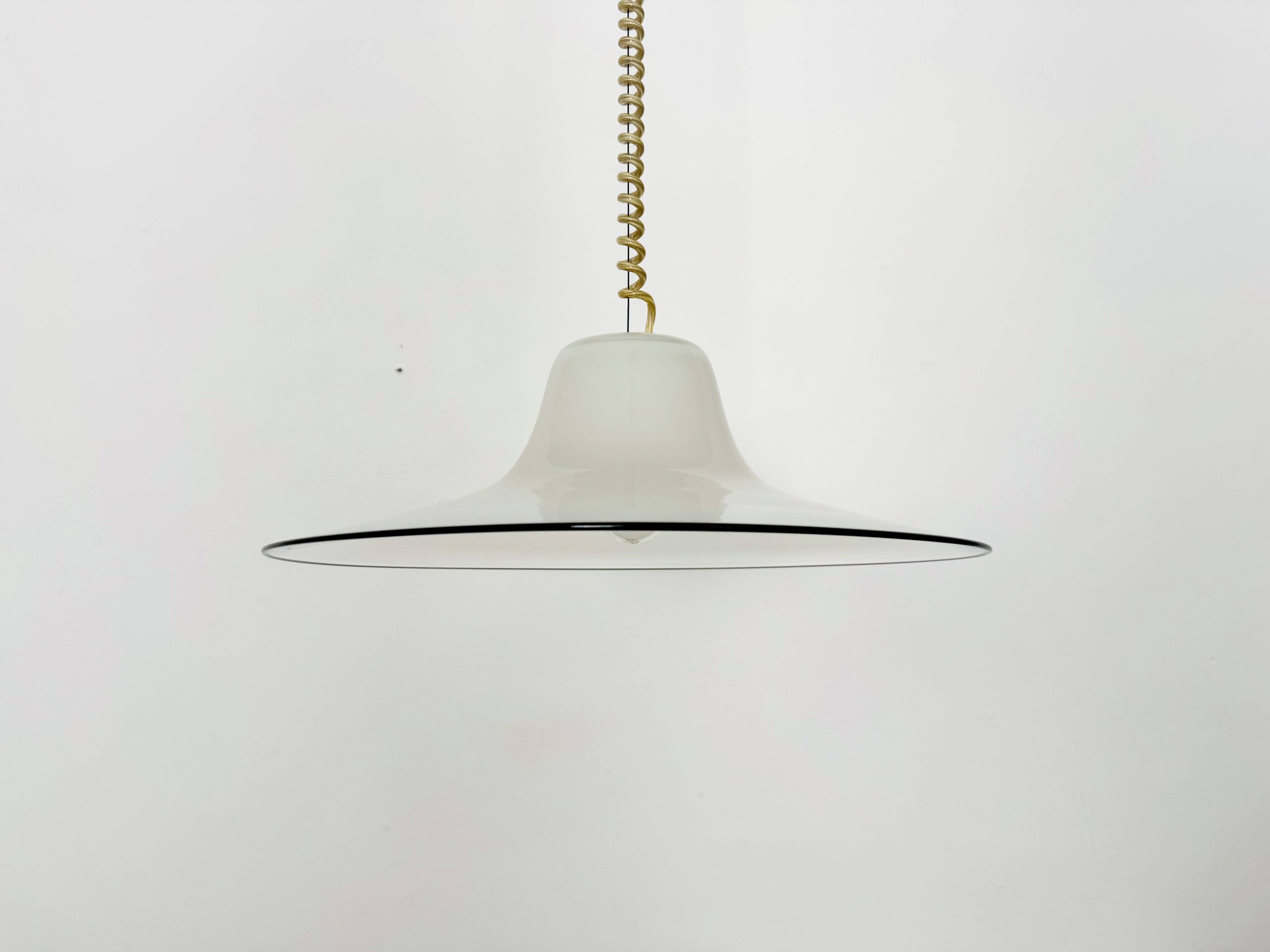 Lampe à Suspension en Verre de Murano par Giusto Toso pour Leucos