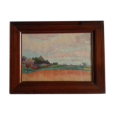 Ancient painting, country watercolour