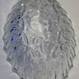 Old cups glass faceted, vintage chiseled glass ramekins