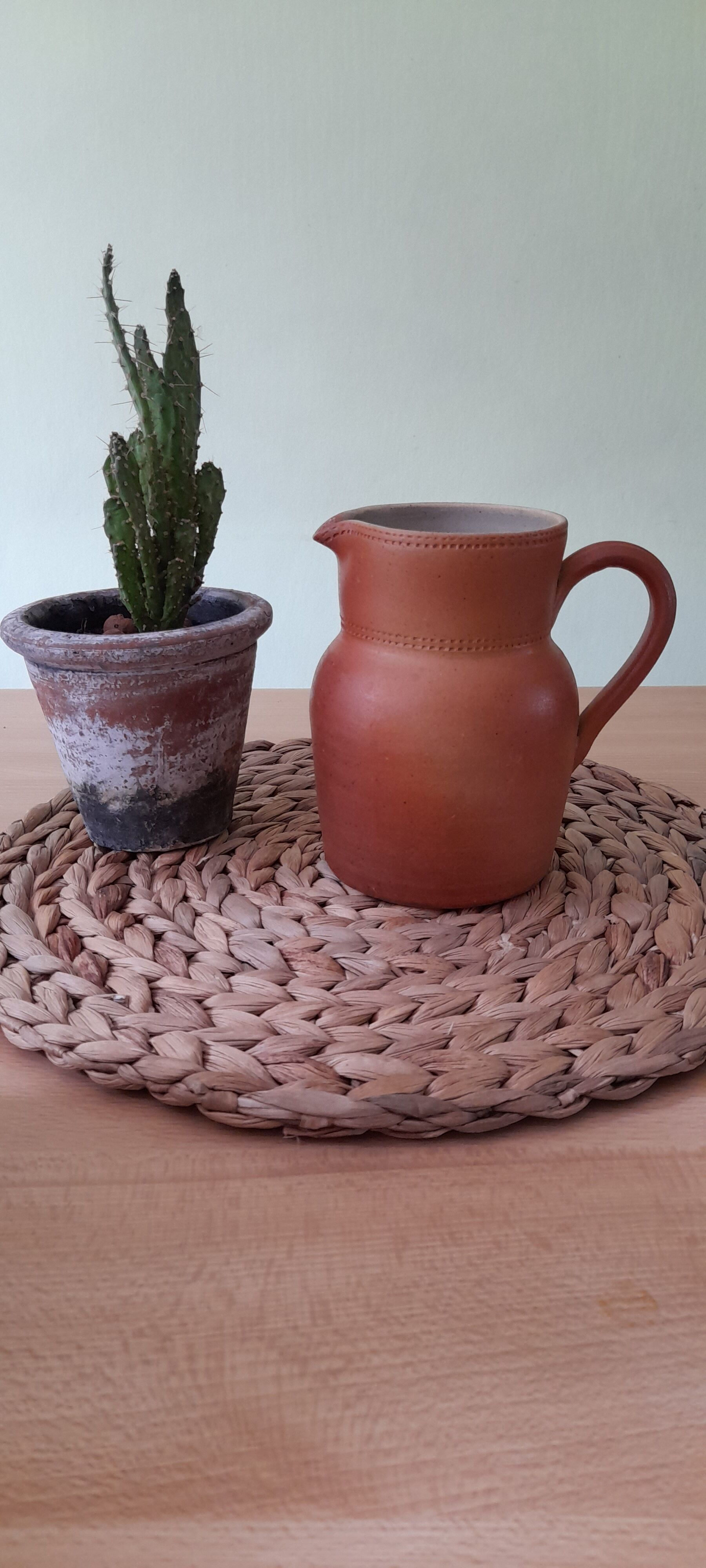 Clean raw and pure sandstone milk pot / 1/2l - Berry sandstone, 1960 about