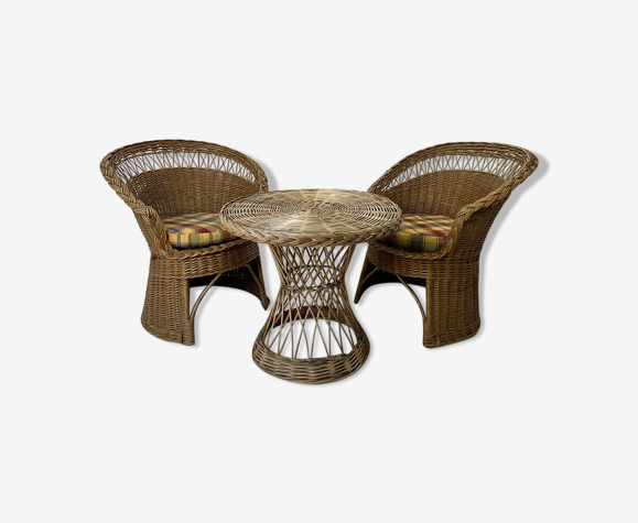 Vintage rattan living room 70'set
