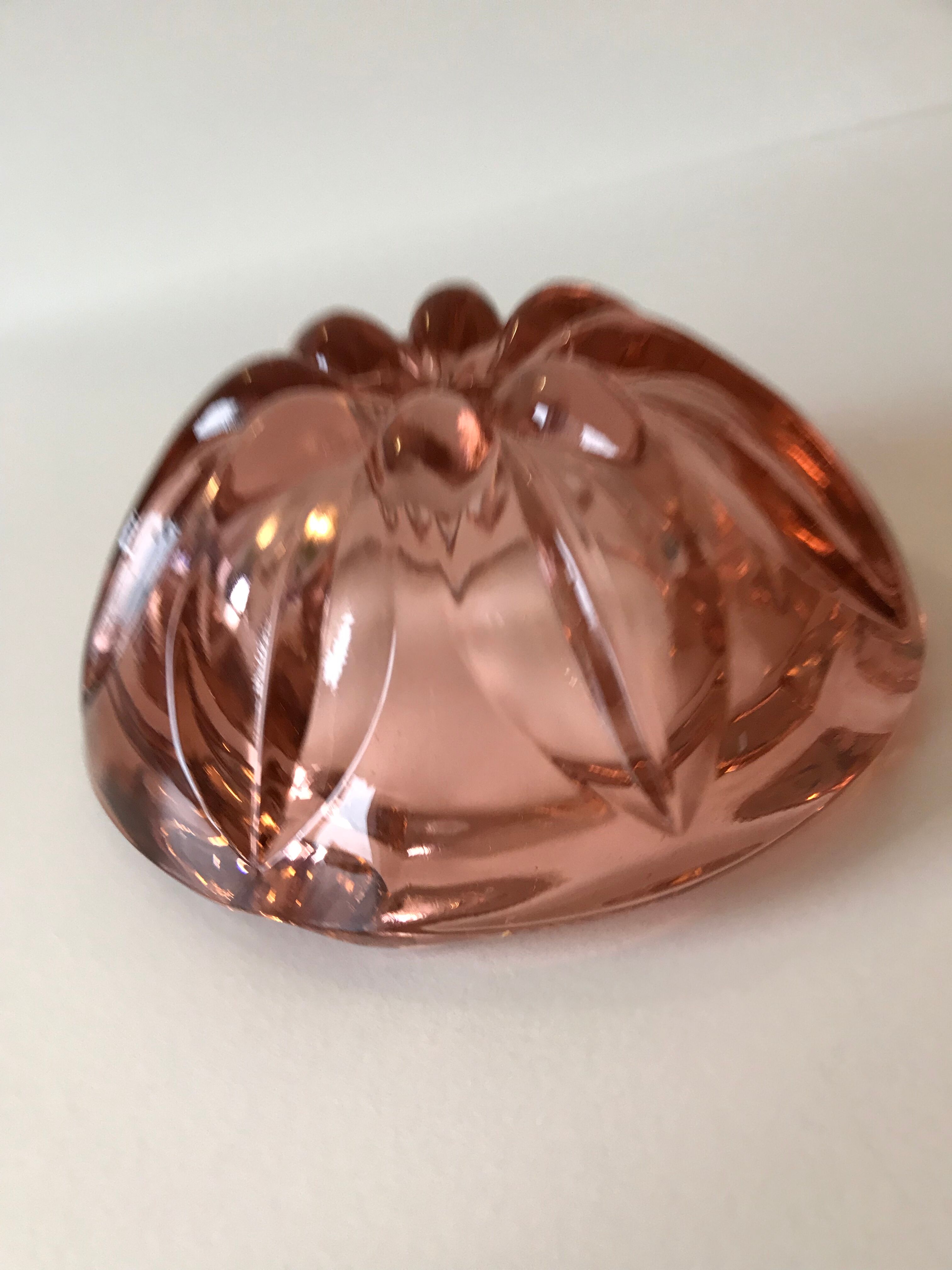 Ashtray pink glass
