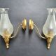Pair of antique gold wall sconces