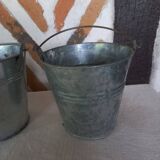 Set of 3 zinc buckets