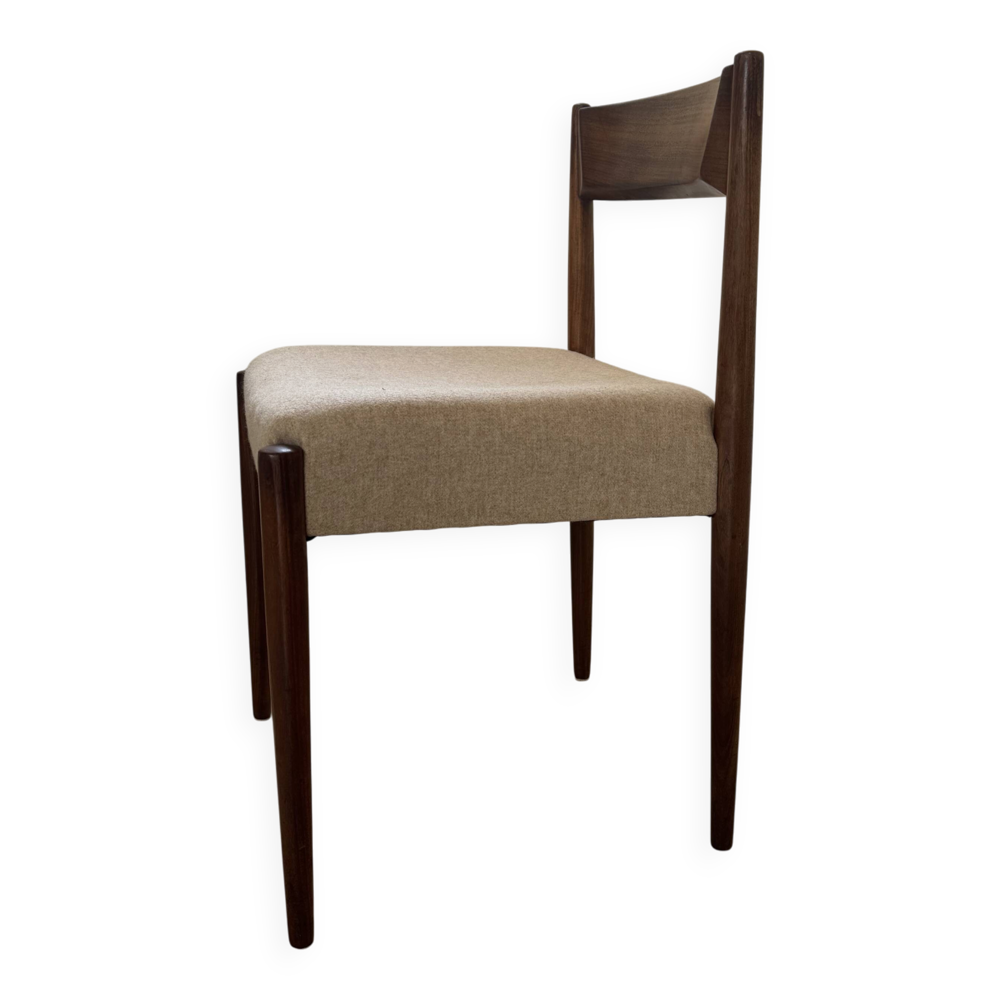 wooden chair with new upholstery
