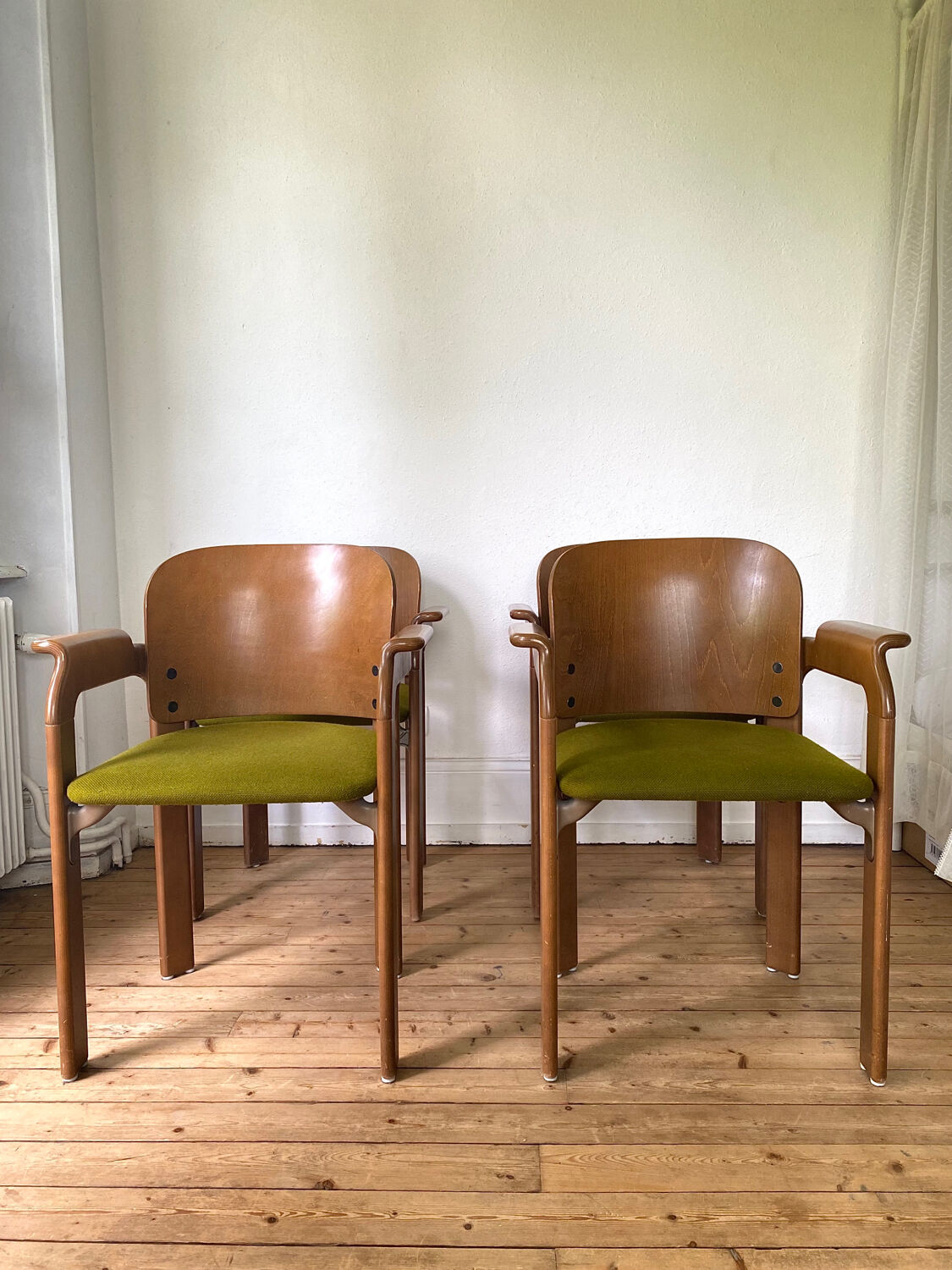 Set of 4 Armchairs by Bruno Rey for Dietiker 1970