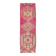 3x10 Pink & Cream Turkish Vintage Runner Rug, 100x317Cm