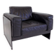 Fauteuil lounge en cuir Matteo Grassi Korium KM 3/1 par Tito Agnoli, 1980