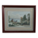 Framed watercolour under glass signed B. Lavenan Breton Painter Made In France