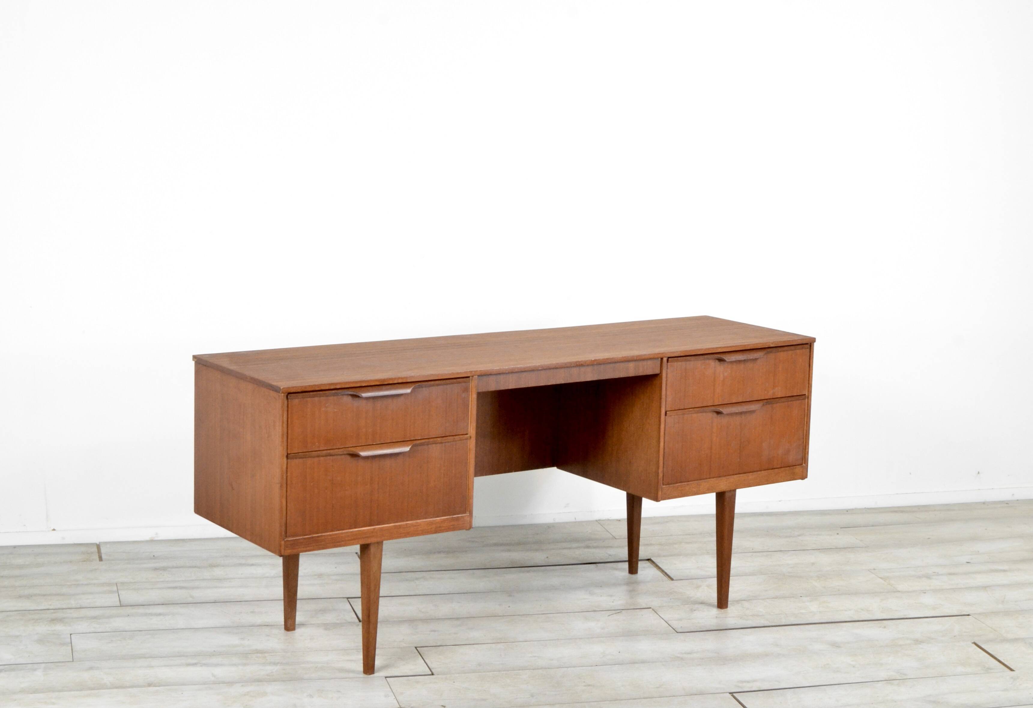 Midcentury Austinsuite Teak Desk / Dresser. Vintage Modern / Danish Style.