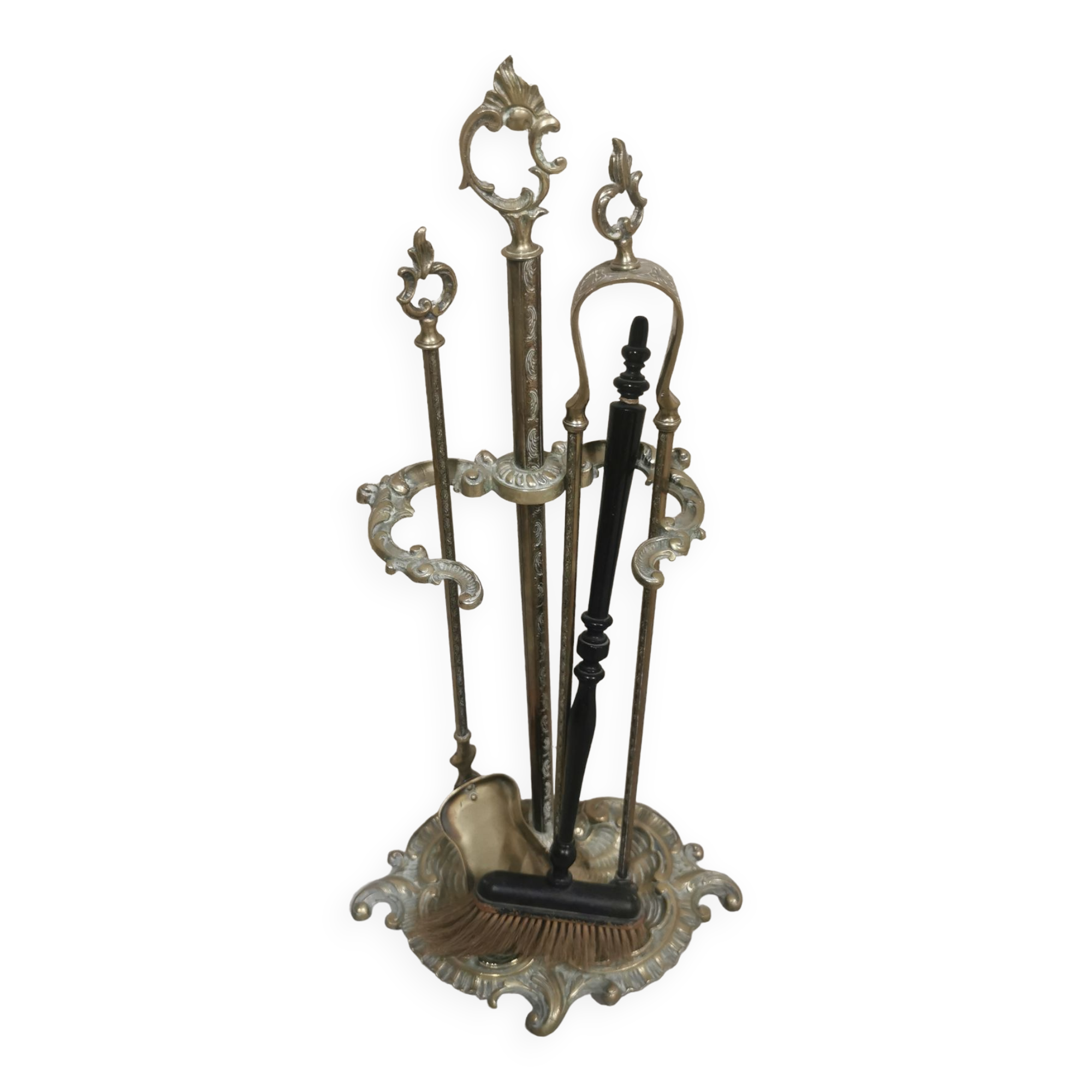 Serviteur de cheminée bronze doré