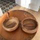 Duo de raviers en bois - coupelle vintage