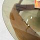 Table basse verre fumé et bois courbé