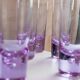 Set of 6 Vintage Alexandrite Purple Crystal Drinking Glasses - Murano Glass, 1970s Italy, Heavy Base