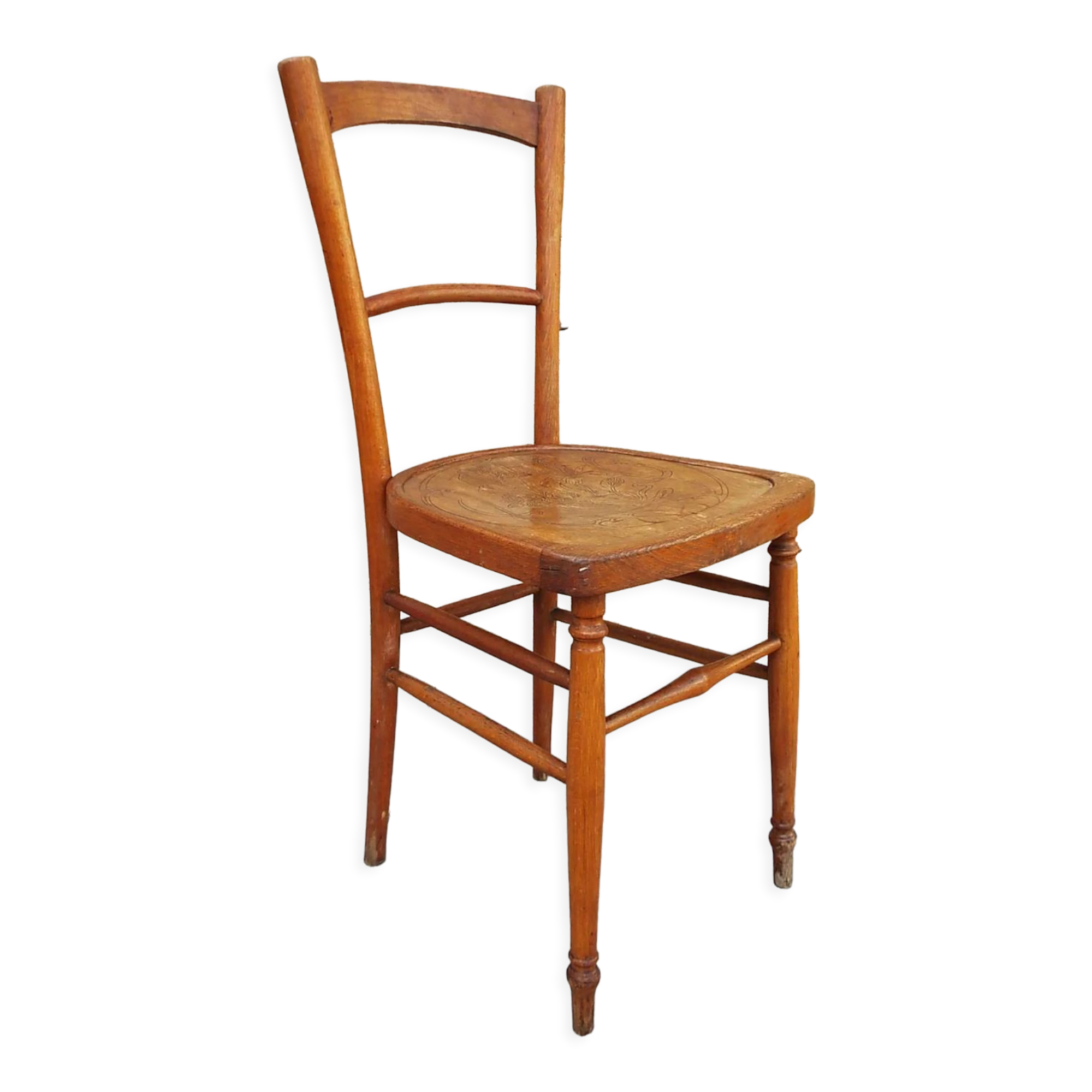 Decorated seated bistro chair